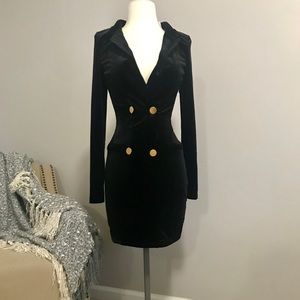 NEW H&M sexy black velvet dress